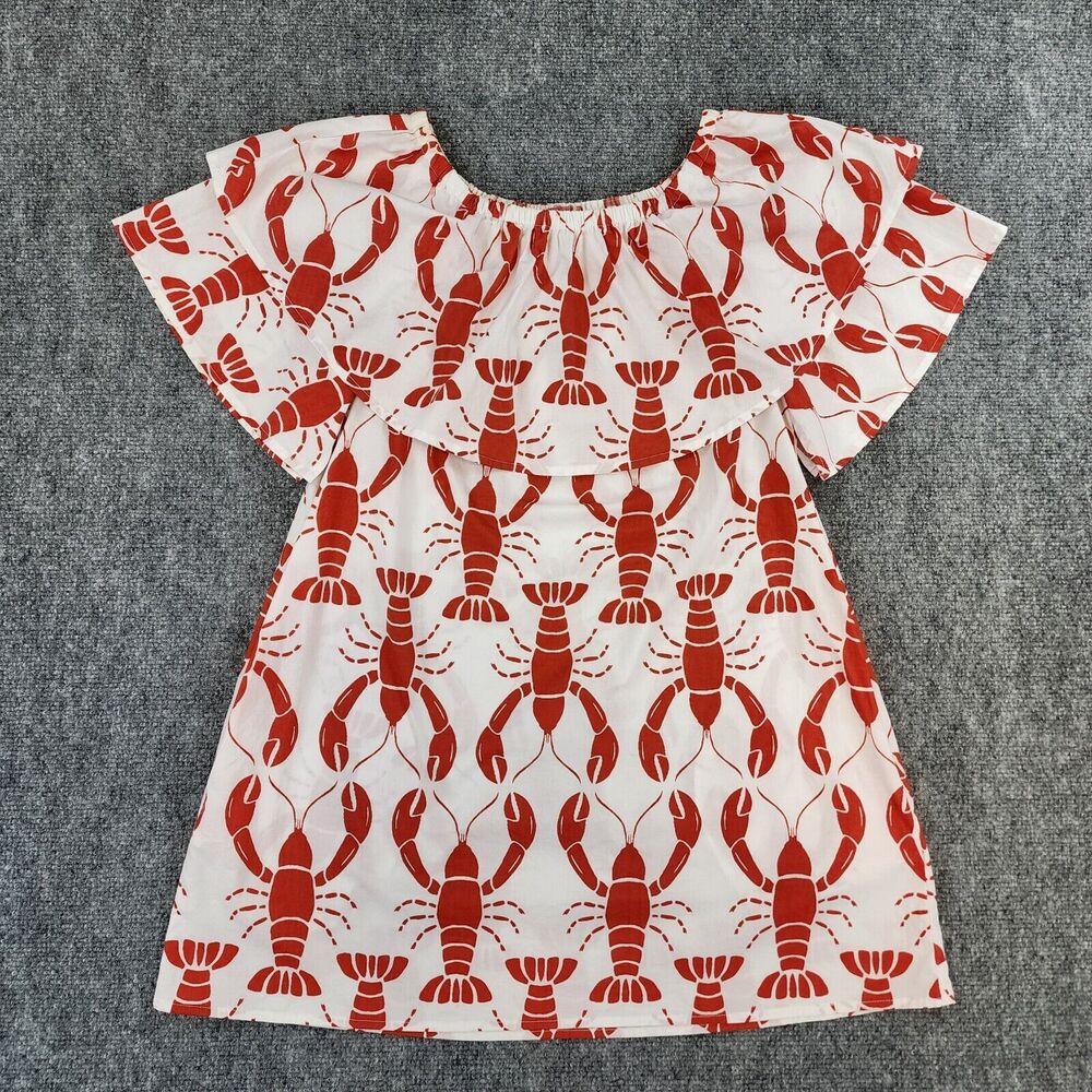 Show Me Your MuMu Red Lobster Print Midi Dress